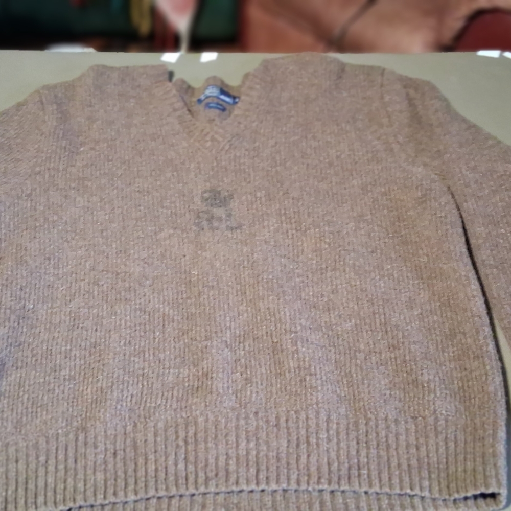 Ralph Lauren Men's V-Neck Sweater in Heathered Brown - Picture 6 of 7